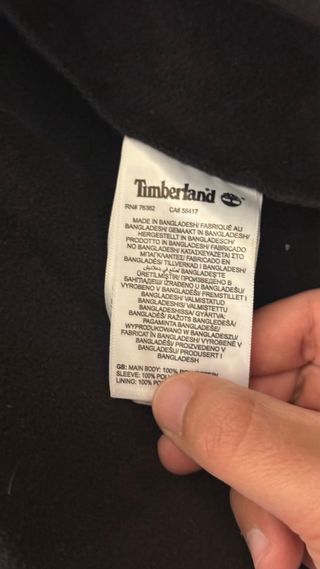 Chaqueta Timberland Negra Impermeable