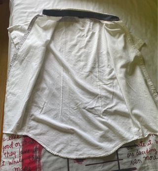 Camisa Zara Man Blanca Estampada - Talla S