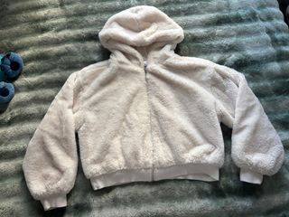 Abrigo peludito Topshop beige