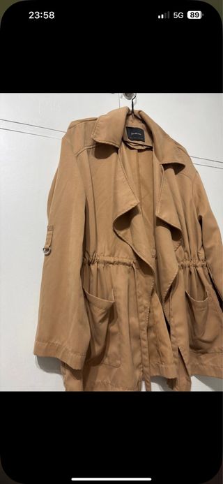 Parka Stradivarius Talla Única Beige