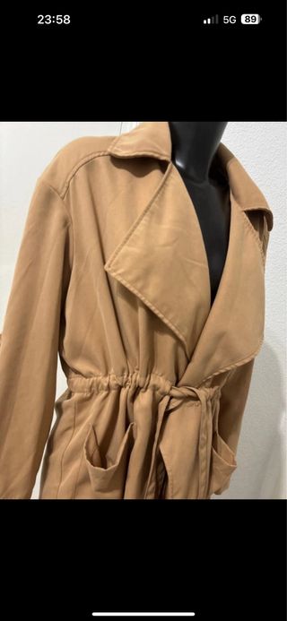 Parka Stradivarius Talla Única Beige