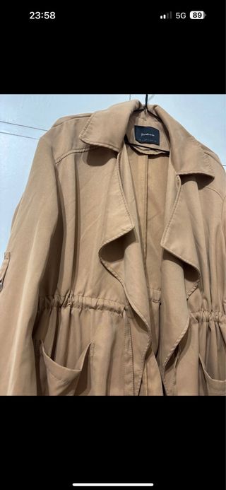 Parka Stradivarius Talla Única Beige