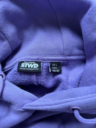 Sudadera Pull&Bear Morada Hombre