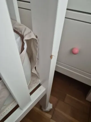 Cuna colecho madera blanca