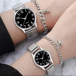 Pack reloj de Pulsera con Correa Metálica