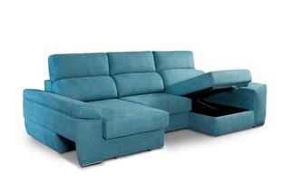 Sofá gris asientos y brazo extensible. NUEVO