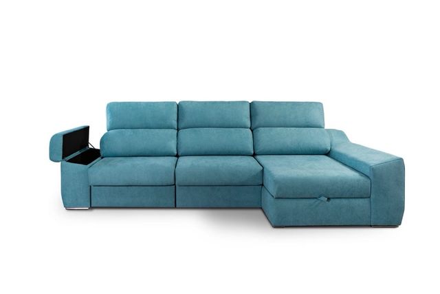 Sofá gris asientos y brazo extensible. NUEVO