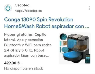 Cecotec Robot Aspirador Autovaciado y Mopas