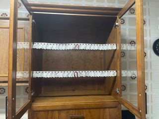 Mueble despensa madera con rejilla