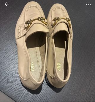 Mocasines Zara Beige/Rosa Talla 38