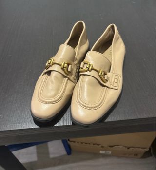 Mocasines Zara Beige/Rosa Talla 38