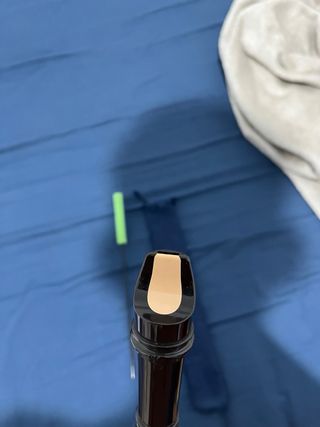 Flauta dulce negra con accesorios