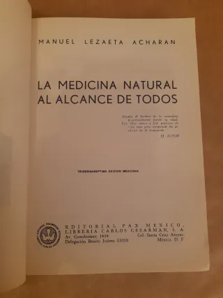 3x2. La medicina natural al alcance de todos.