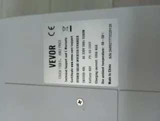 VEVOR Inversor Solar Híbrido de 5500 W 230 V