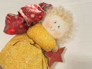 Angioletto fuori porta natalizio handmade