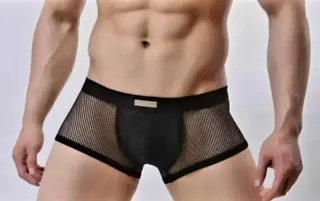 Bóxer rejilla ajustados negro