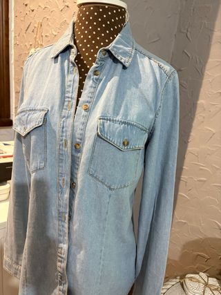 Camisa vaquera mujer 100% algodón
