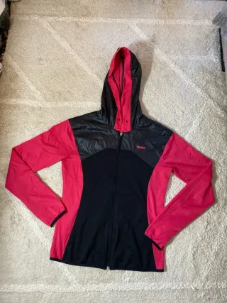 Reebok Sudadera con Capucha Rosa y Negra