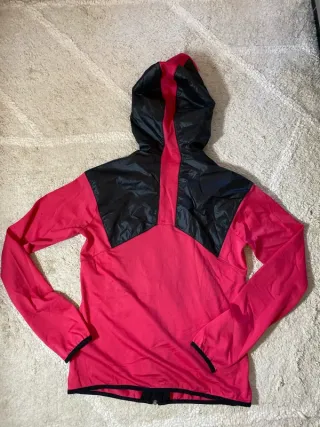 Reebok Sudadera con Capucha Rosa y Negra