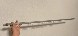 Barra armario con ganchos deslizantes