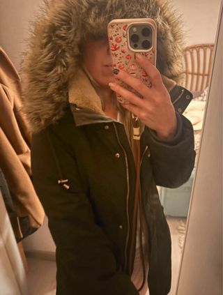 Anorak acolchado impermeable con capucha