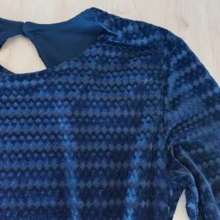 Vestido fiesta azul terciopelo