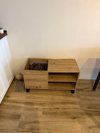 Mueble para tocadiscos roble