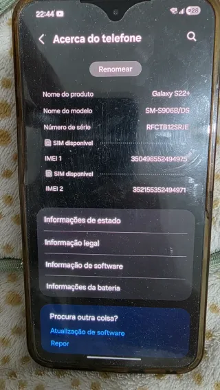 Samsung S22 Plus 256GB Branco
