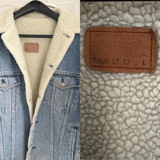 LEVIS VINTAGE CHAQUETA VAQUERA BORREGUITO HOMBRE L