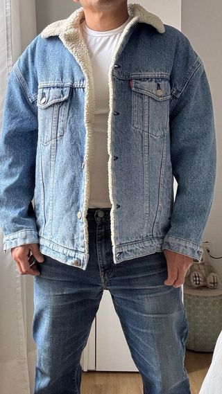LEVIS VINTAGE CHAQUETA VAQUERA BORREGUITO HOMBRE L