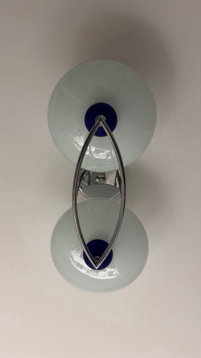 Lámpara de techo cristal y metal