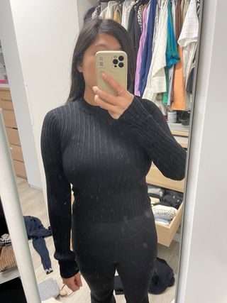 Jersey Bershka Negro Mujer