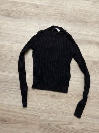 Jersey Bershka Negro Mujer