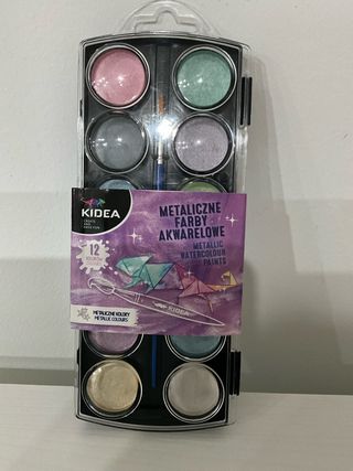 Acuarelas Metálicas Kidea 12 Colores