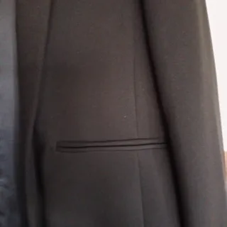 Chaqueta Zara Negra Solapa Efecto Piel