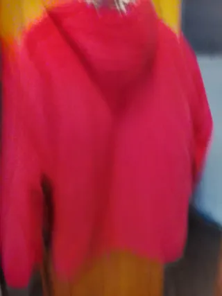 Abrigo rojo con capucha