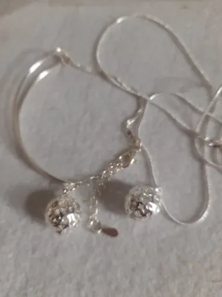 Conjunto Plata 925: Collar y Pulsera