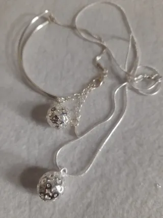 Conjunto Plata 925: Collar y Pulsera