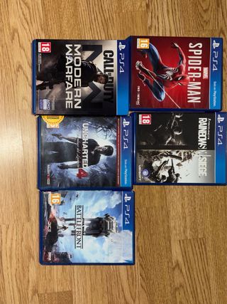Pack 5 Juegos PS4: Call of Duty, Spider-Man, Uncha