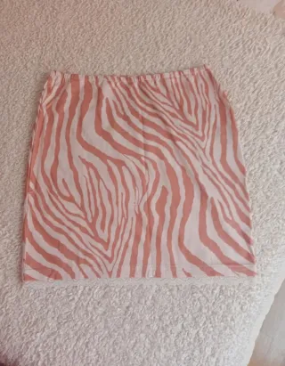 Falda mini encaje y cebra