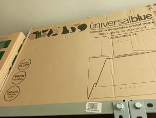 Campana extractora cocina cristal negro