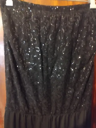 Mono negro palabra de honor lentejuelas