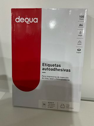 Etichette autoadesive A4 Dequa, 100 fogli
