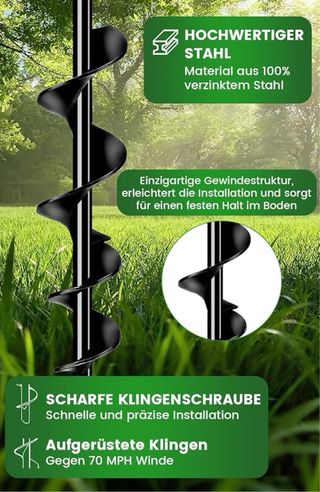 NUEVO! 4 Anclajes Suelo 48cm columpios