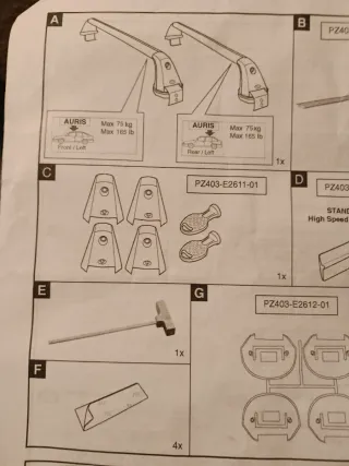 Barras de techo Toyota Thule Auris, Corolla, Yaris