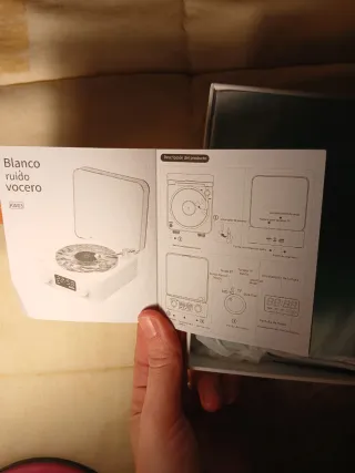 Tocadiscos Ruido Blanco Dorado Rosa