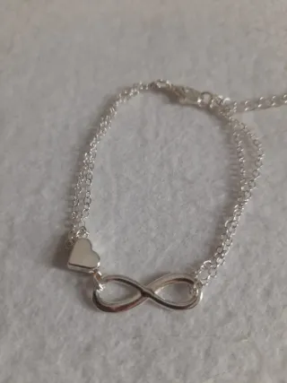 Pulsera Plata 925 Corazón Infinito