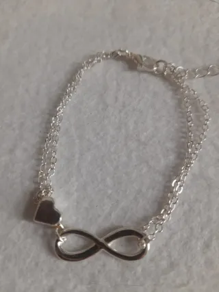 Pulsera Plata 925 Corazón Infinito