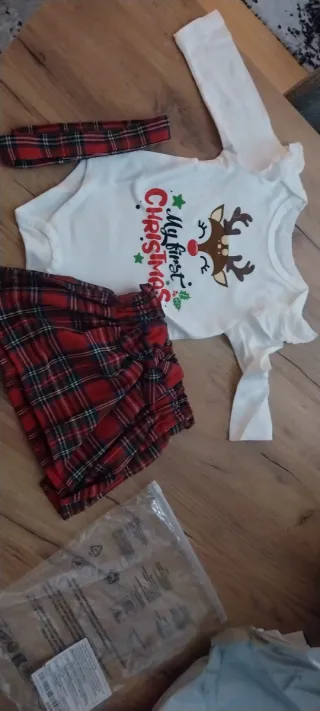 Conjunto Natal Menina 6-9 Meses