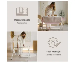 Mini Cuna de madera ROSA